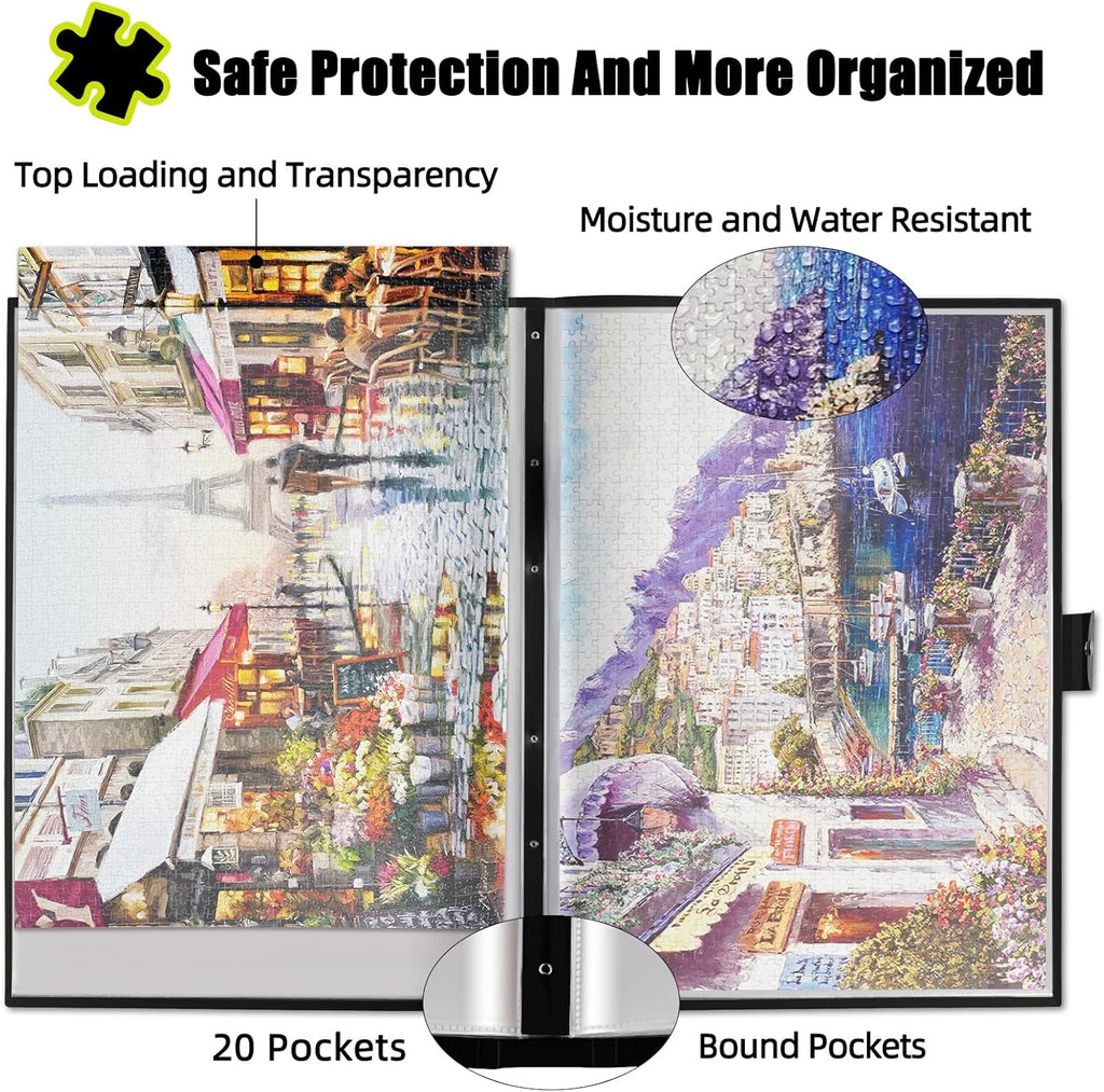 Puzzle Storage Folder Holds 20 Puzzles, HD Film Pockets D9696