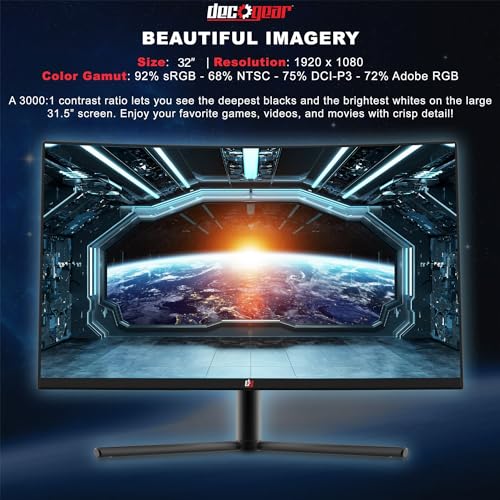 2-Pack 49" Curved Ultrawide Gaming Monitor, 32:9 Aspect Ratio, 3840x1080 Resolution, 144Hz Refresh Rate D327