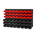 48-Bin Wall Mounted Storage Bins Parts Rack Organizer with Wall Panels P159