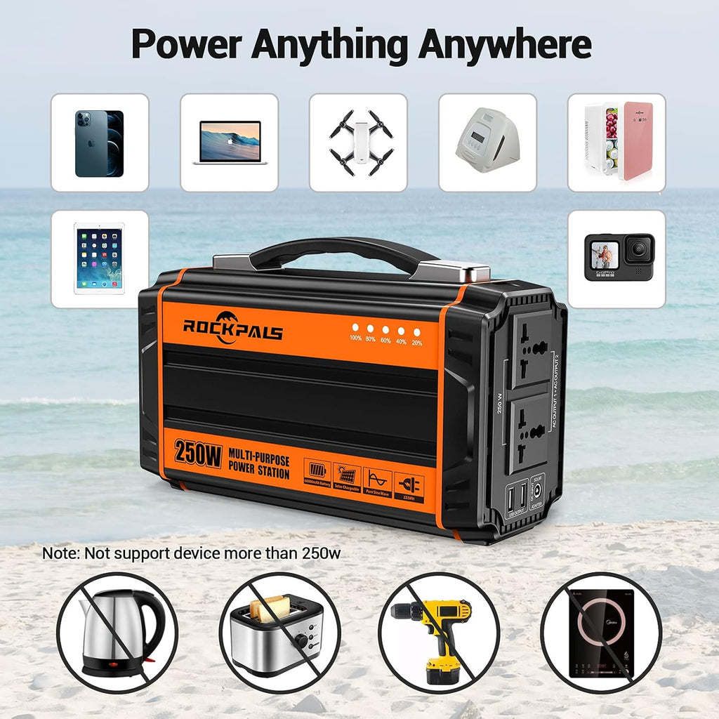 250-Watt Portable Lithium Battery Generator with 110V AC Outlet A56279