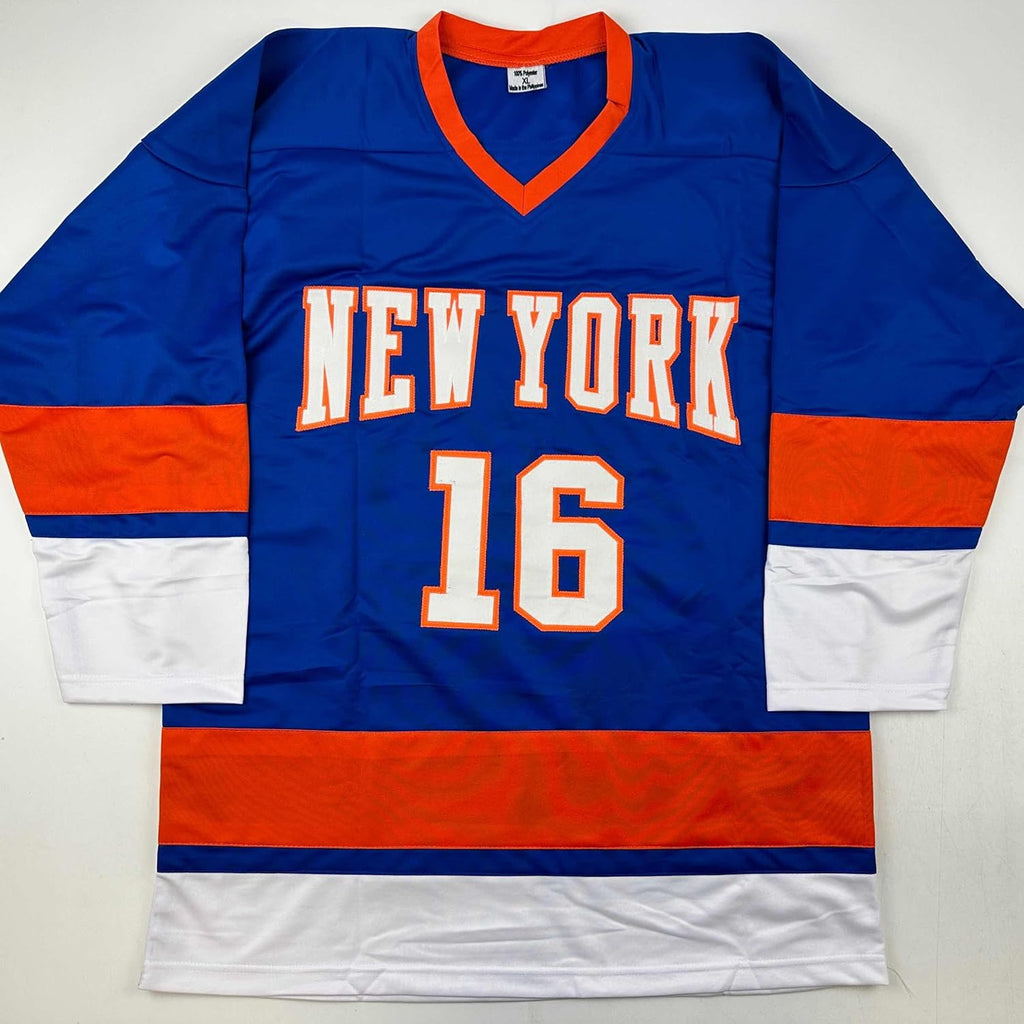 Autographed Blue Hockey Jersey J9642