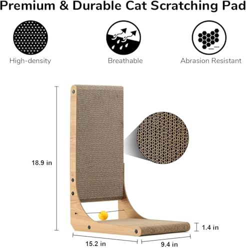 26.8 Inch L Shape Cat Scratch Cardboard N7099