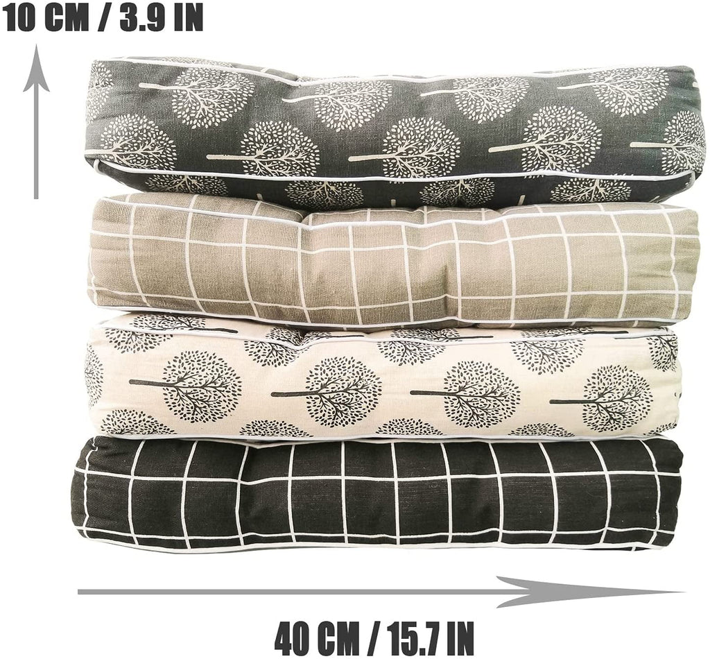 Gray Plaid 16" x 16" Square Floor Pillow K444074