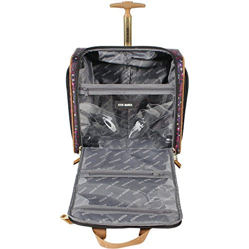 15 Inch Carry On Suitcase Lightweight Spinner Luggage Peek-A-Boo Black K456