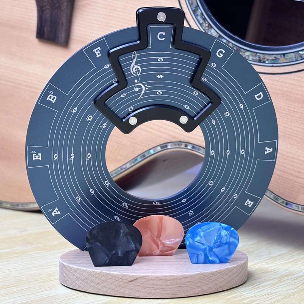 Metal Melody Tool with Guitar Chord Chart Music Theory Book and Wooden Stand Z441