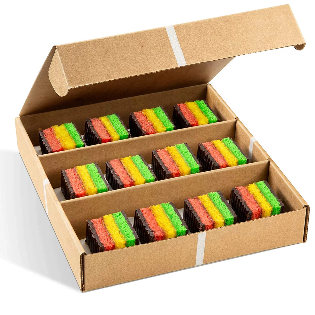 12 Individually Wrapped Italian Rainbow Cookies N859