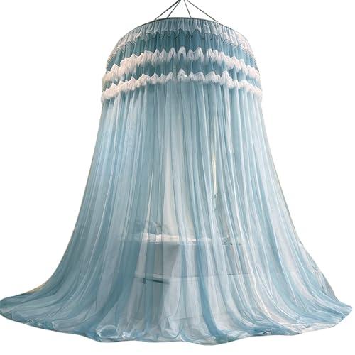 Pink Double Layer Sheer Mesh Canopy Curtain E736