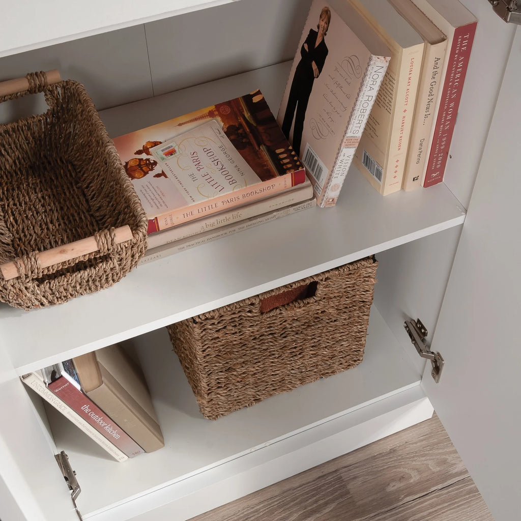 White Engineered Wood Storage Cabinet M771