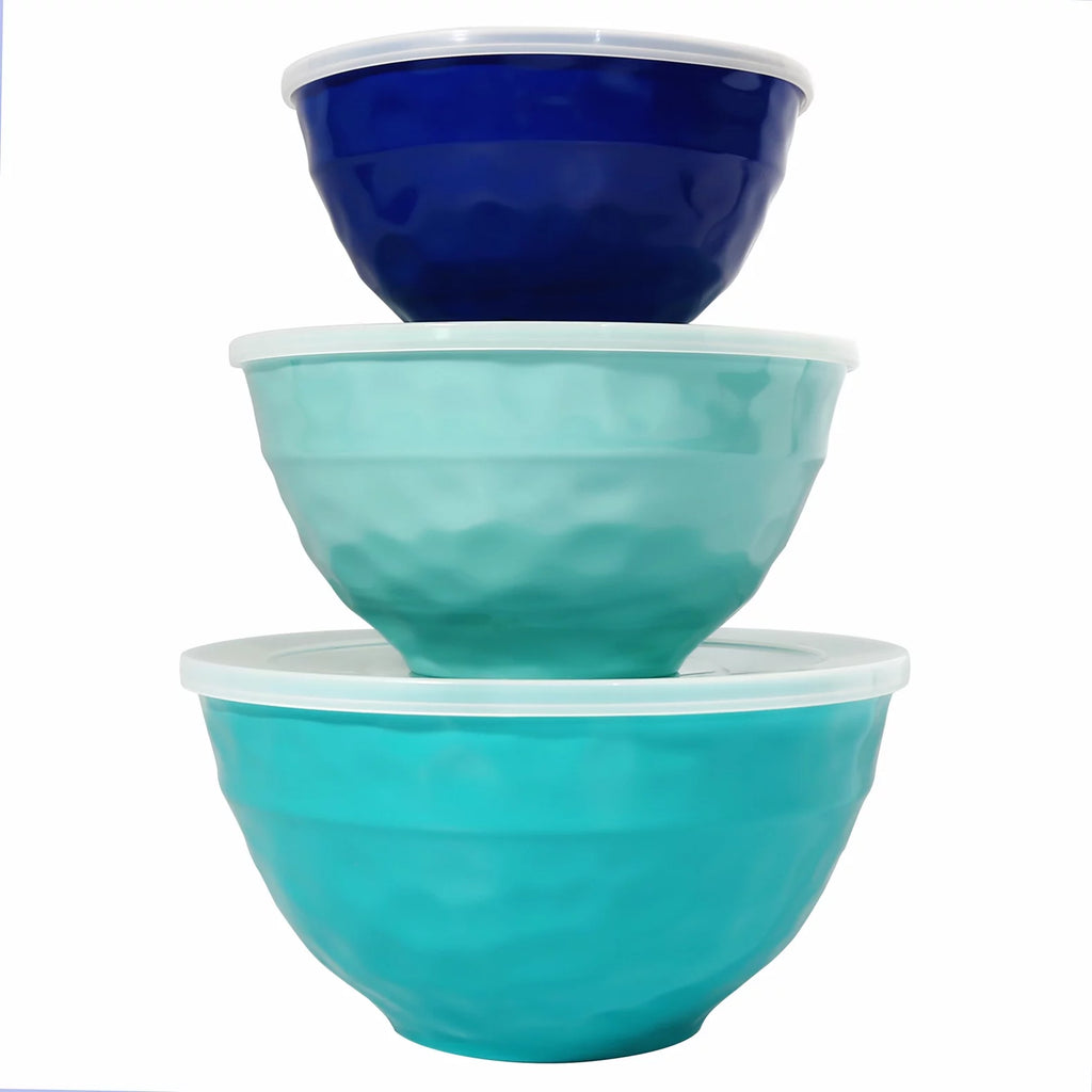 3-Piece Melamine Mixing Bowl Set with Lids O4872