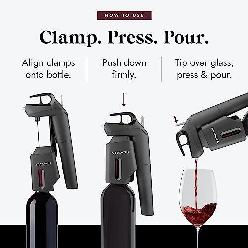 Black Wine Preservation System with 2 Argon Gas Capsules Q95273