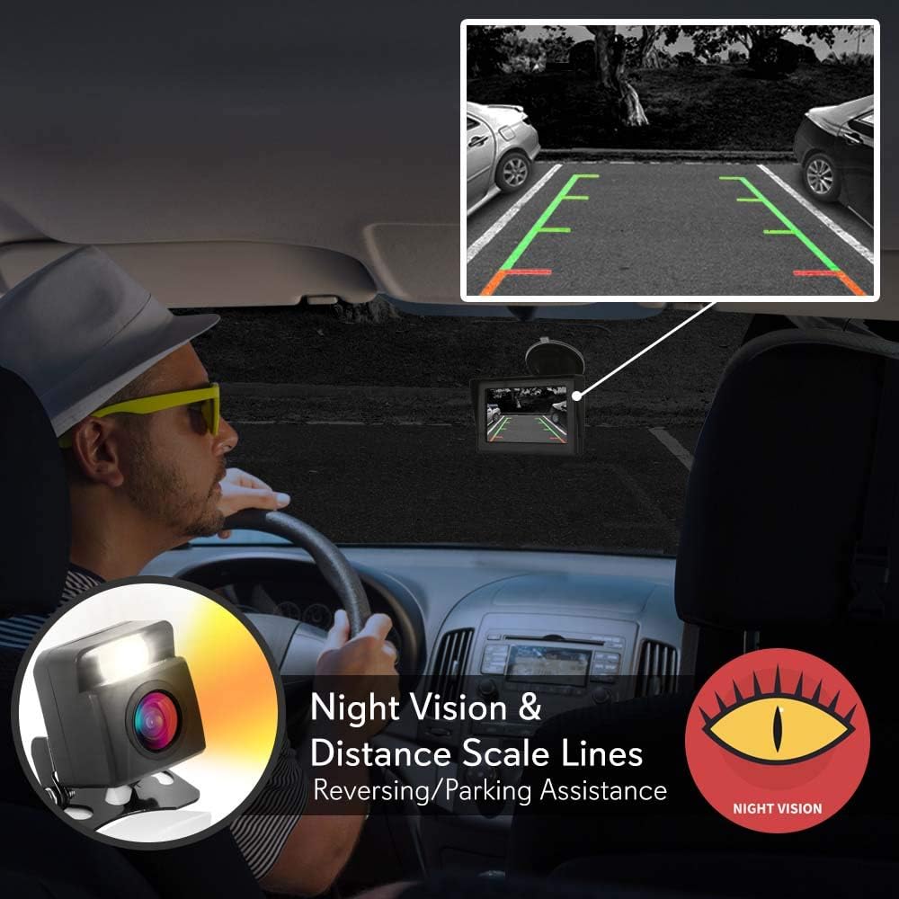 4.3" Wireless Waterproof Rear View Camera with Night Vision D145151