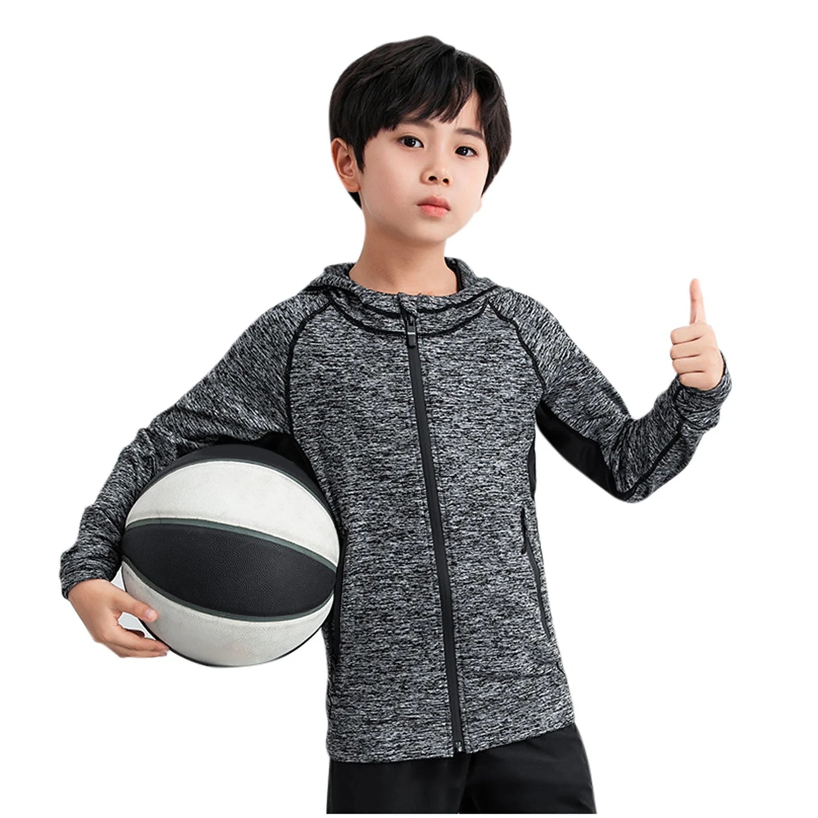 Grey Boys Zip Up Sweatshirt K192