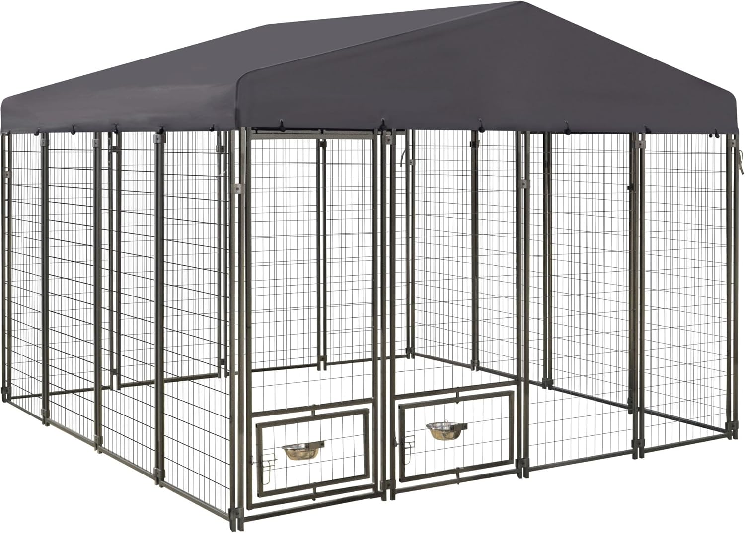 10' x 10' Large Dog Kennel with Roof and Lockable Door Q7455