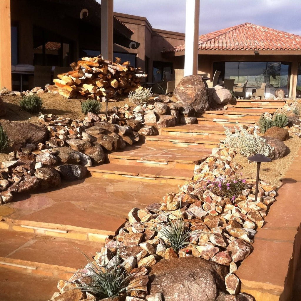 Salmon Red Natural Flagstone Stepping Stone Slabs K3922