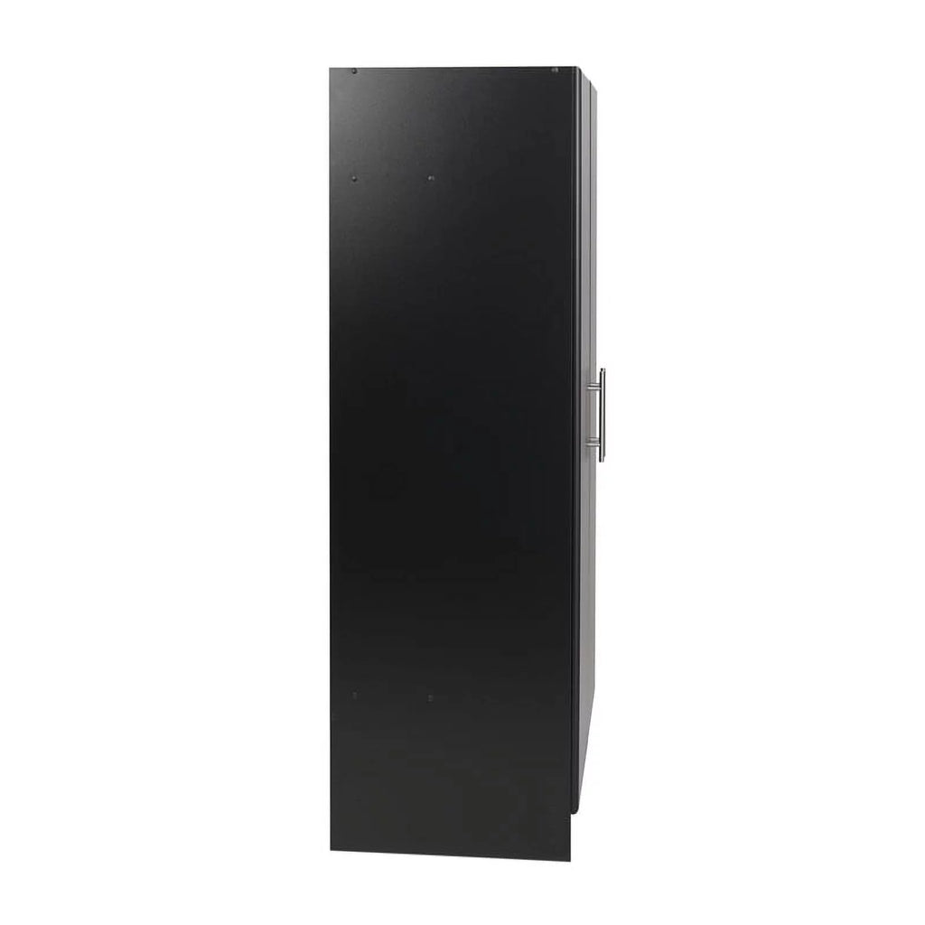 Black Storage Cabinet with Hanging Rail and Shelves Z732