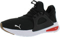 Mens Softride Enzo Evo Knit Shoes, Size: 9.5 M US, Color: Puma Black/Castlerock/High Risk Red Z62612