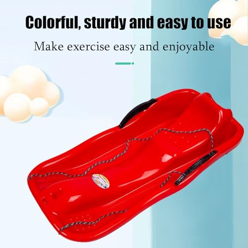 Plastic Toboggan Snow Sled with Pull Rope and Handles S247920