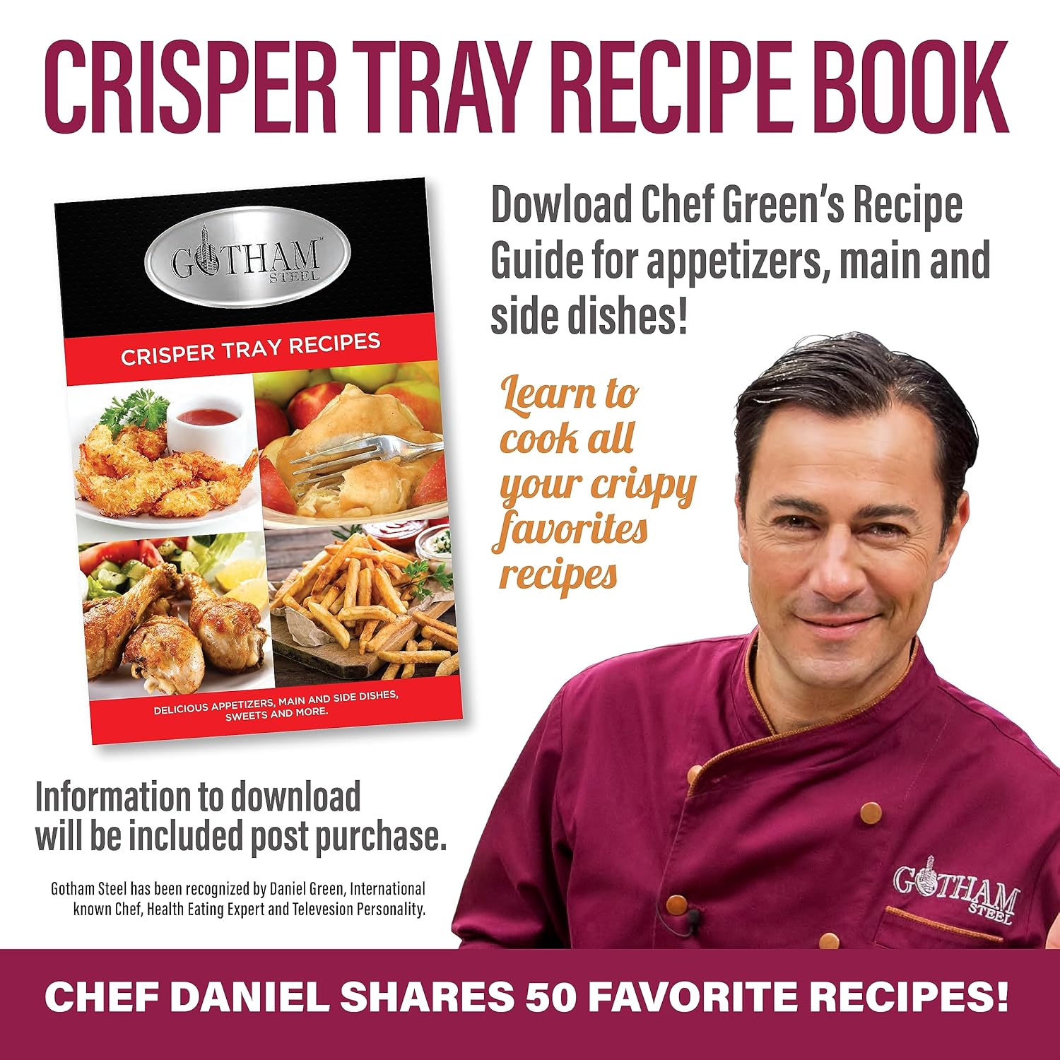 2 Piece Nonstick Air Fryer Tray + Basket, Copper Crisper Tray, 16.5” x 12” E87786