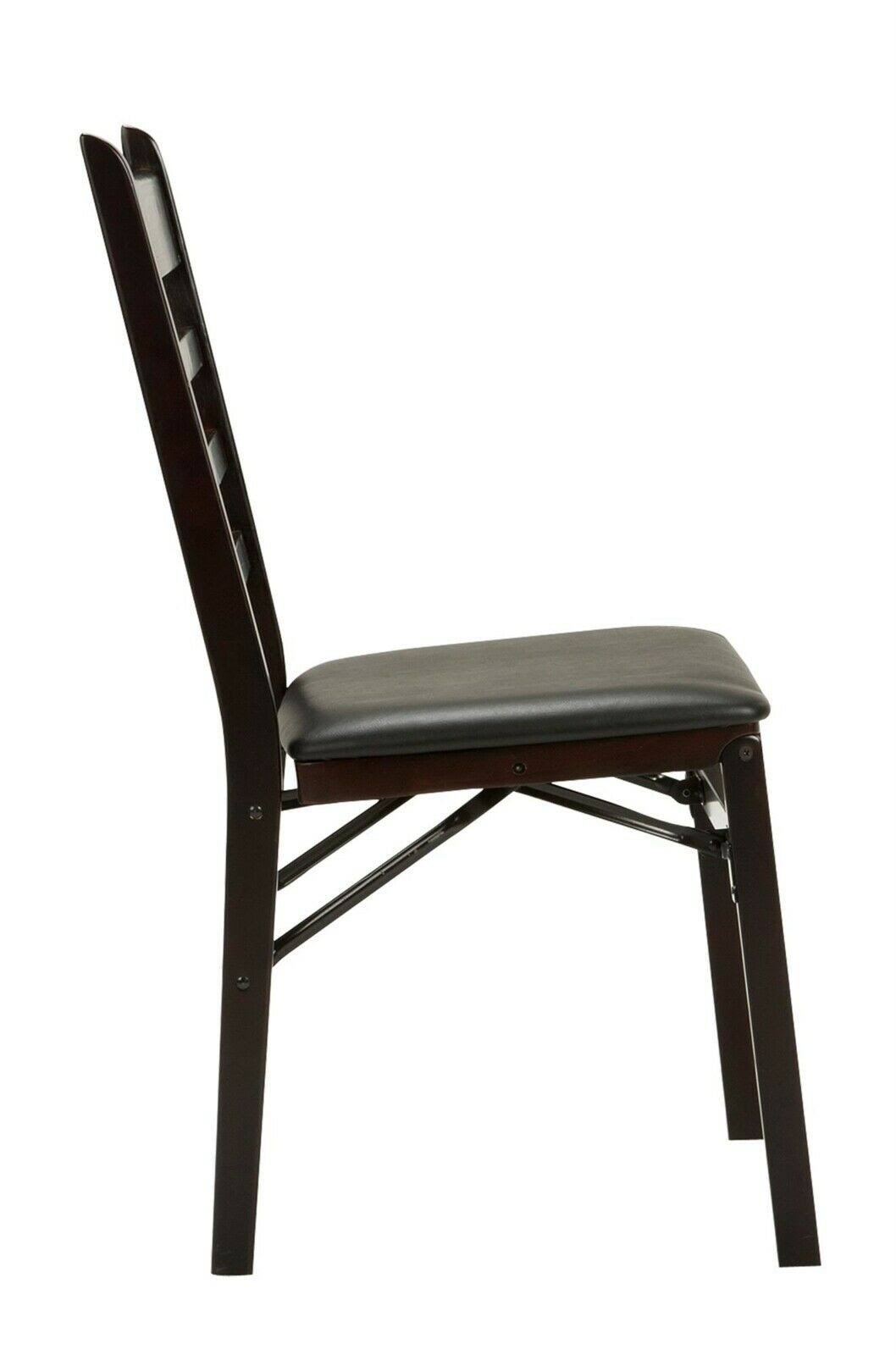 Black Wood Ladder Back Folding Chair J95906