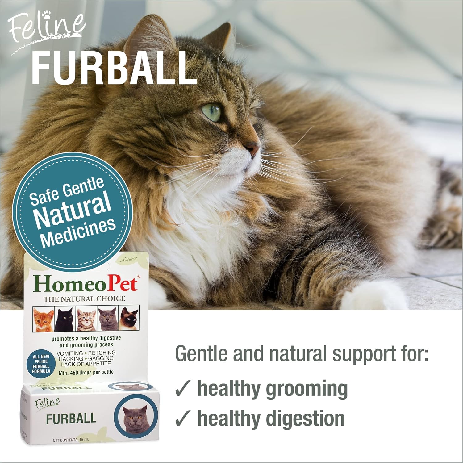 15 Milliliters Feline Furball Medicine Y512609