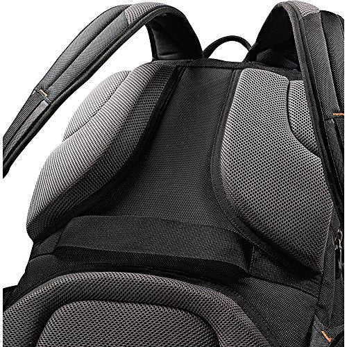 Large Backpack, Black/Orange, 18 x 13.3 x 8.6 M702478