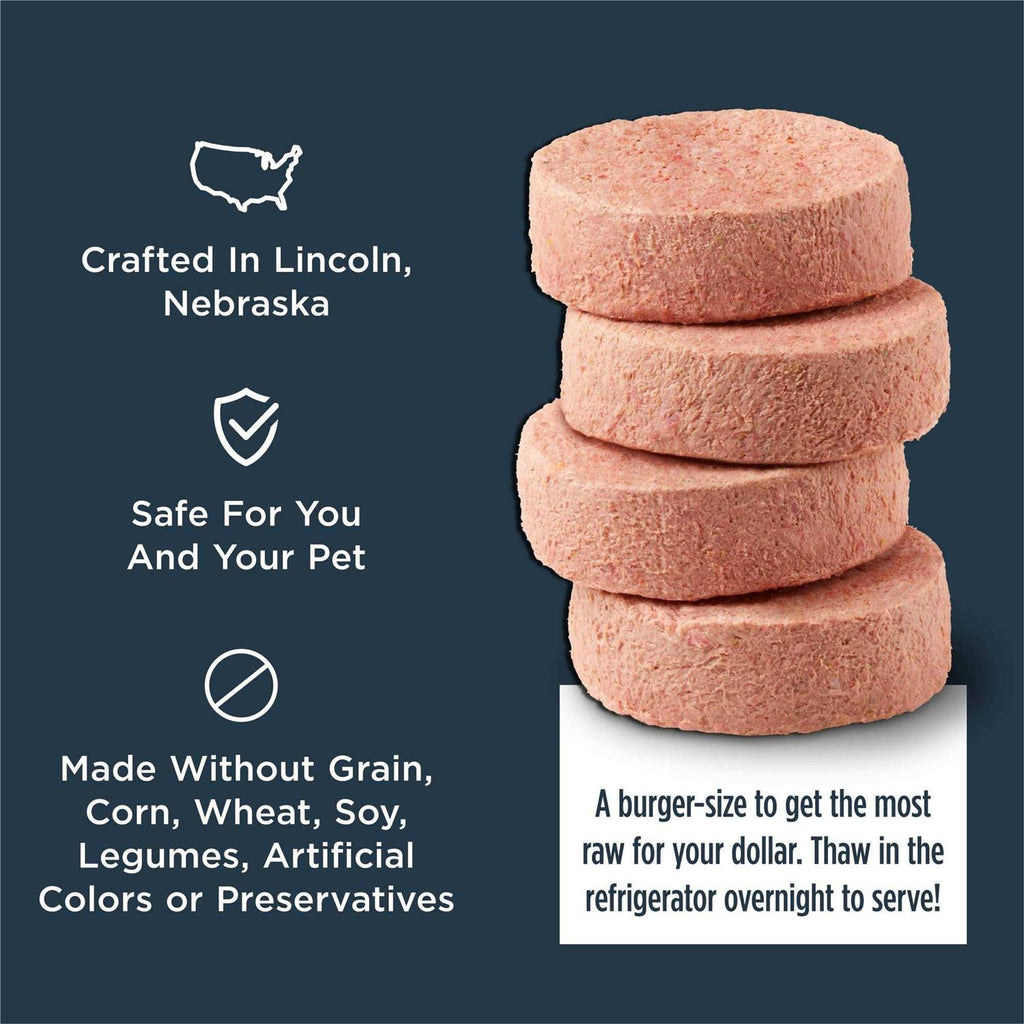 Frozen Raw Patties Grain Free Real Beef Dog Food S8121