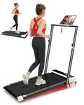 Walking Pad with Handle Bar, 5% Manual Incline Treadmill, 2.5HP Foldable Treadmill with Handrails, 300 LBS T459539