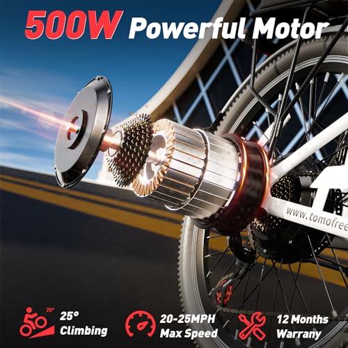 24" Electric City Cruiser Bicycle with 500W Motor and Removable Battery O79638