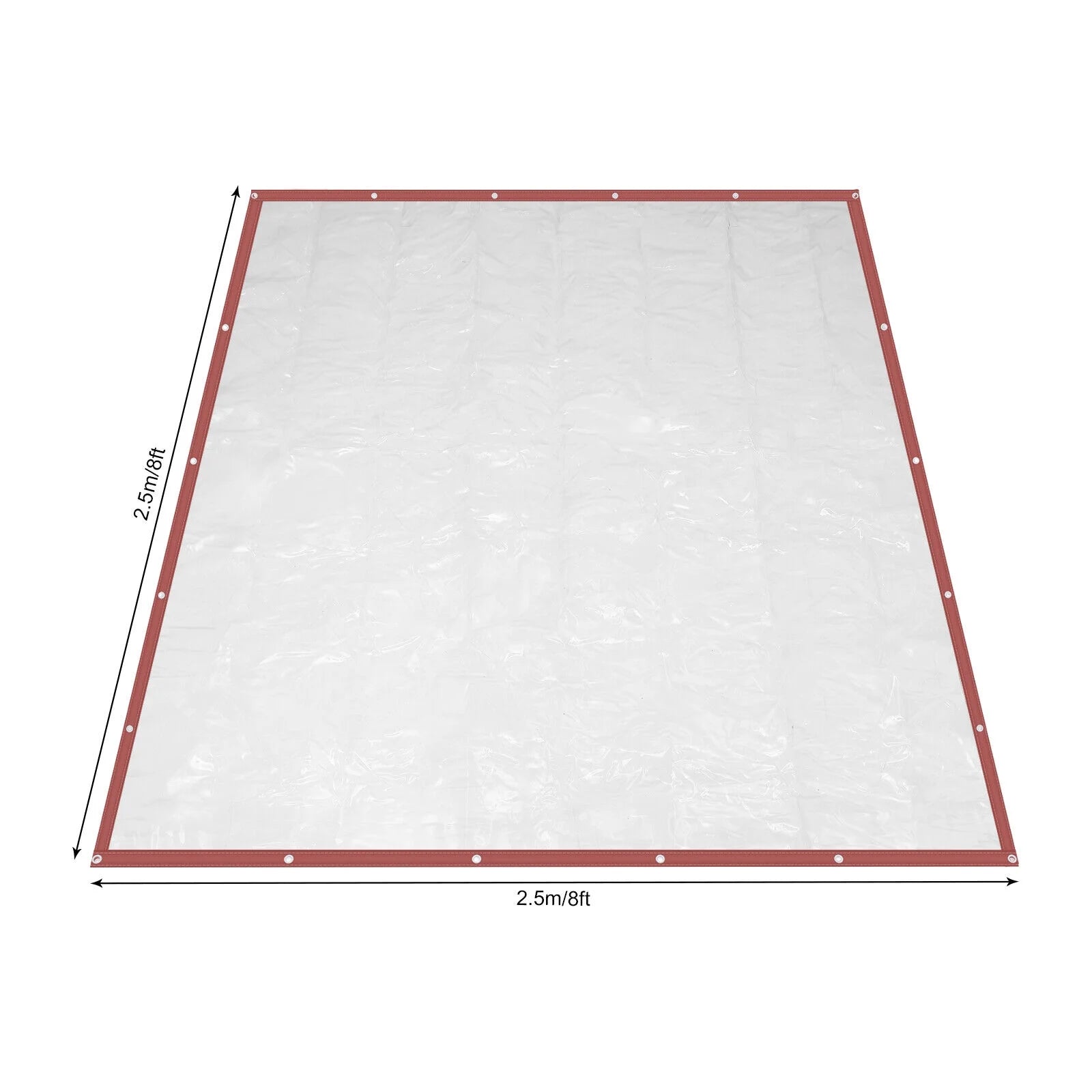 Brown PVC Clear Awning Canopy Patio Roll Up Enclosure U439