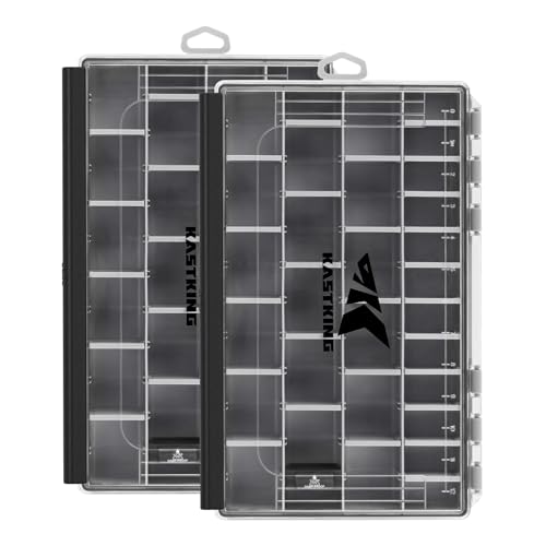 Black Waterproof Tackle Box with Removable Dividers T12086