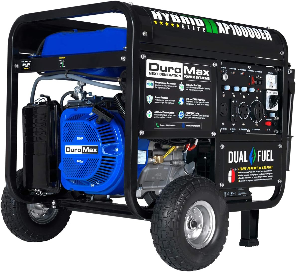 Dual Fuel Portable Generator 10000 Watt Electric Start Y754896
