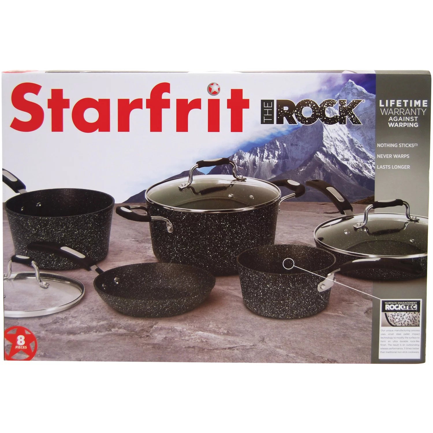 9-Piece Black Cookware Set with Bakelite Handles V795