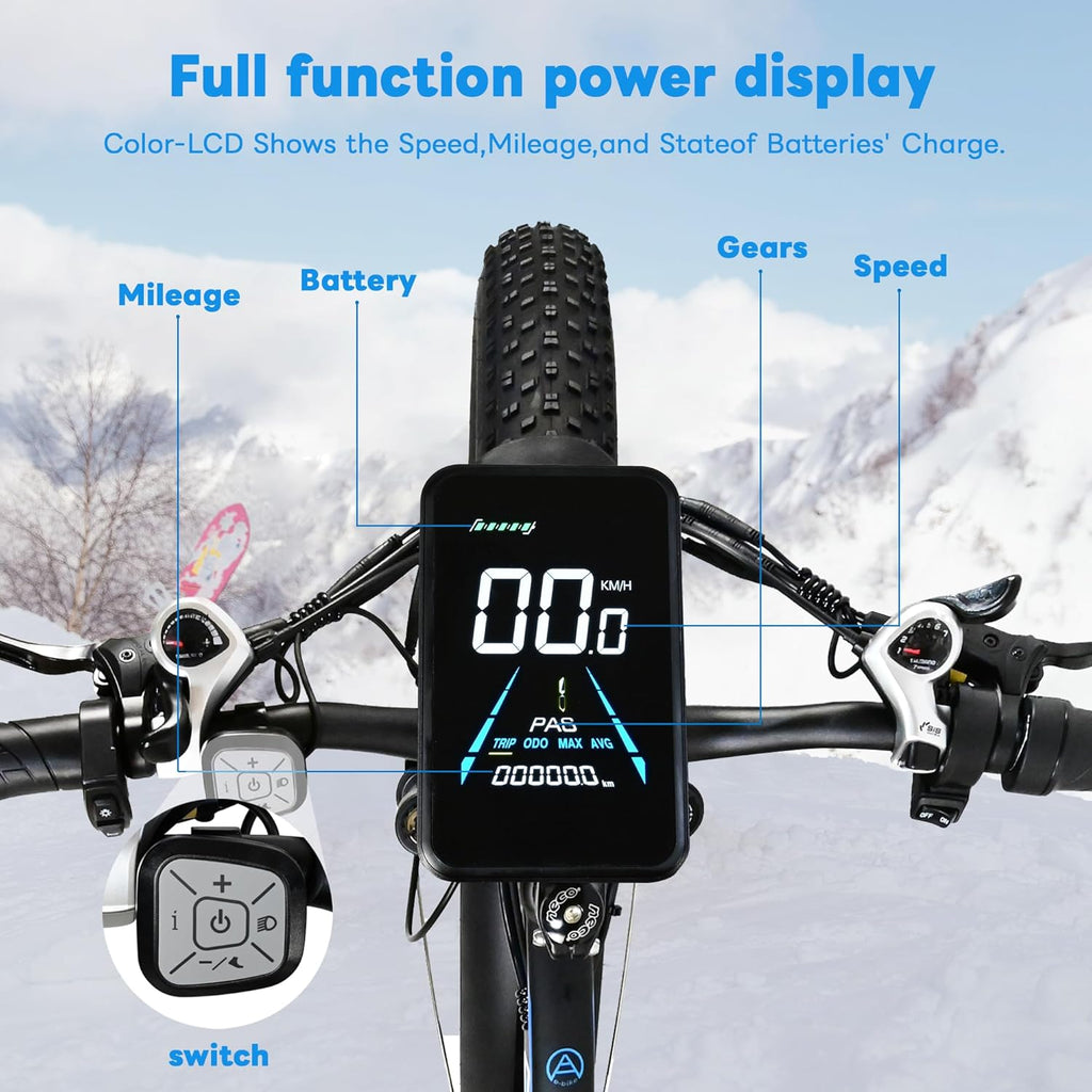Two 2000W Electric Bikes with 48V 20Ah Removable Batteries 21 Speed Hydraulic Disc Brake (Blue + Blue) R1139