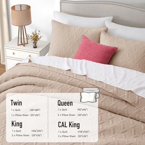 Navy California King Size 3 Piece Microfiber Quilt Bedding Set U1472