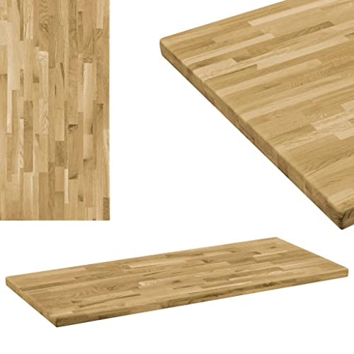 Solid Oak Wood Rectangular Table Top 55.1"x23.6" M29764