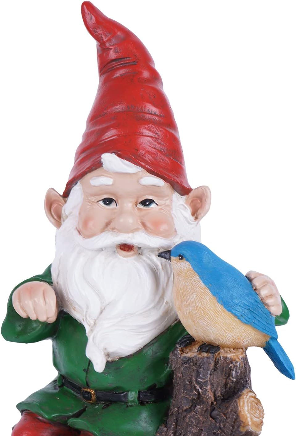 Outdoor Gnome Statue with Bird Statue Y1676