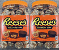 2 Packs Reese's Miniatures Milk Chocolate Peanut Butter Cups 38 Oz Each Tub U828