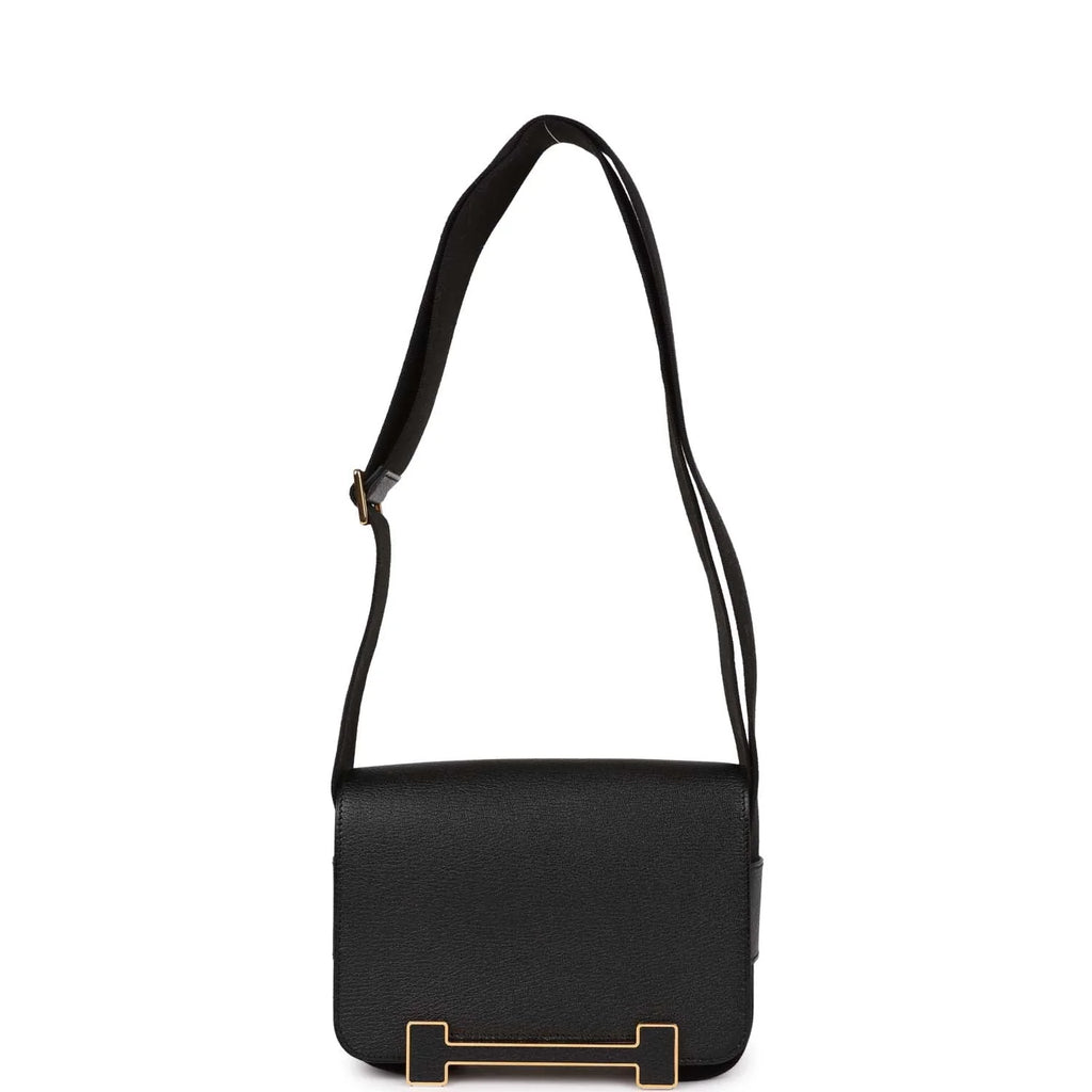 Black Chevre Gold Hardware Geta U8660