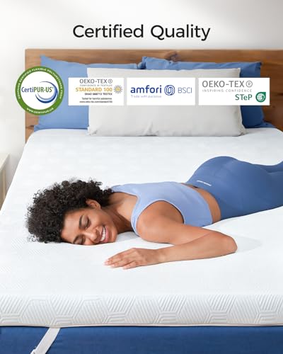 3 Inch Full Gel Memory Foam Mattress Topper with Washable Cover Q829333