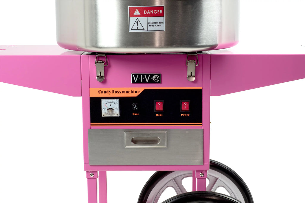 Pink Electric Cotton Candy Machine with Cart Stand S81919