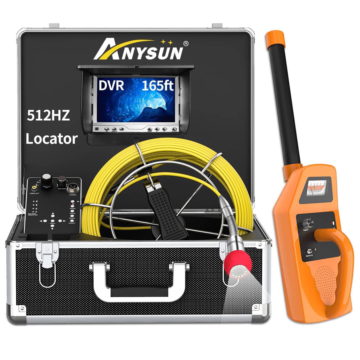 100ft Inspection Camera with 512Hz Sonde Transmitter and Receiver I361