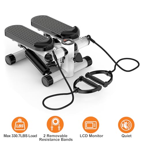 Mini Stepper with Resistance Bands and LCD Monitor M8321