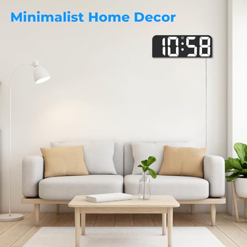 9.6" LED Digital Wall Clock with Remote Control - Red G659