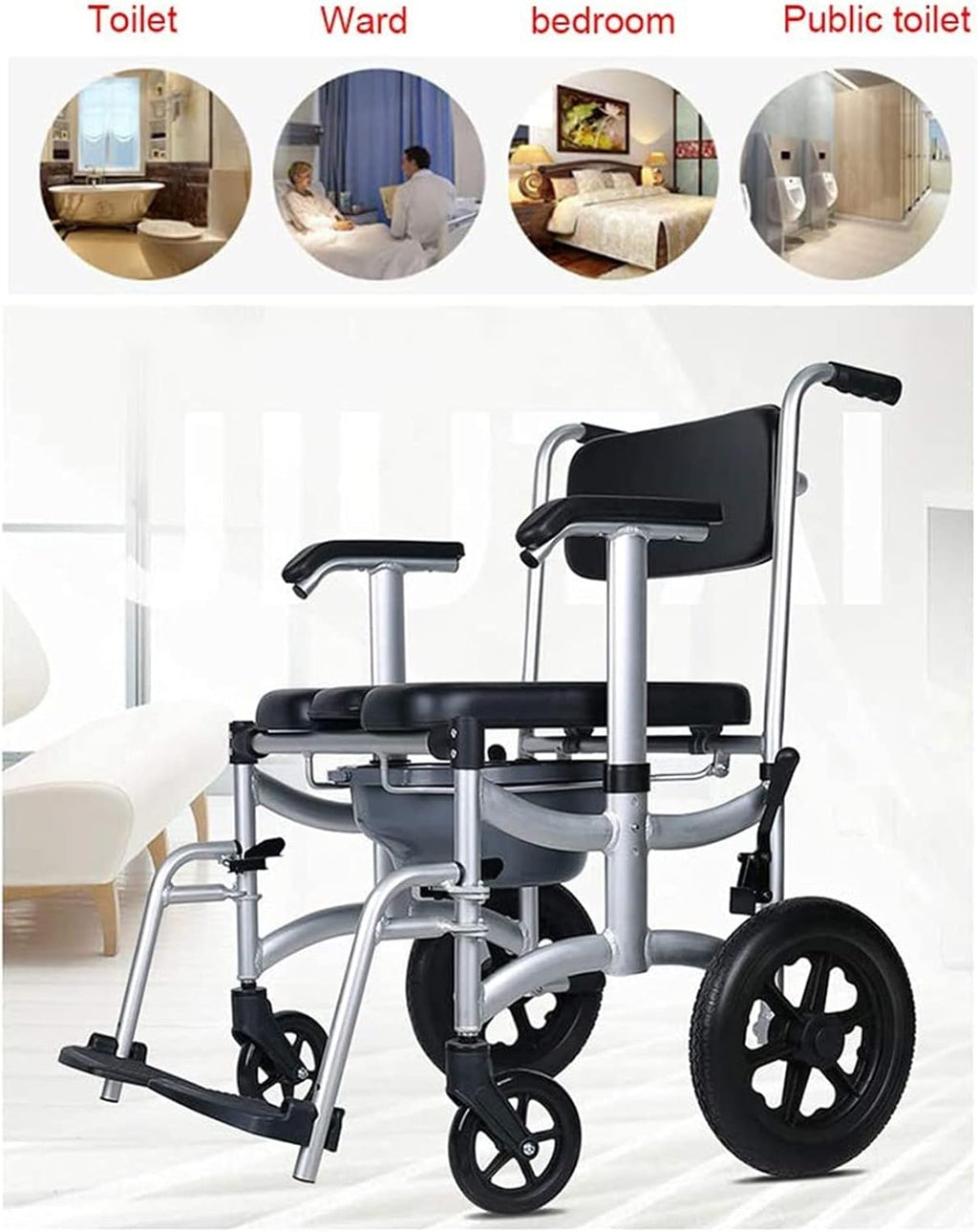 Toilet Commode Chair with Adjustable Height, Detachable Pot and Brakes X62024