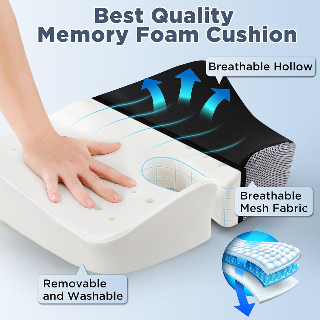 Thick Memory Foam Seat Cushion with extra replacement cushion cover U55577