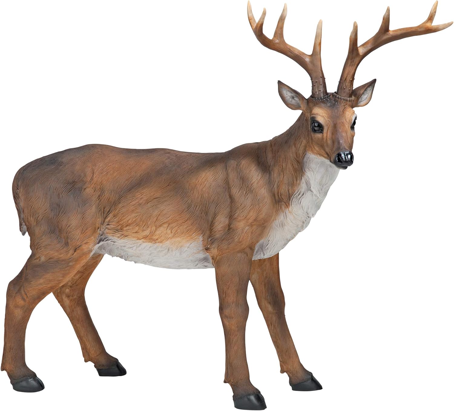 28 Inches Long Brown Handcast Polyresin Deer Statue Y2136