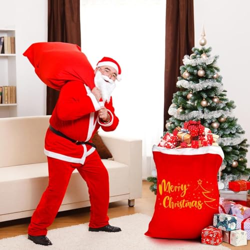 Jumbo Velvet Santa Gift Bags with Drawstring Z74363