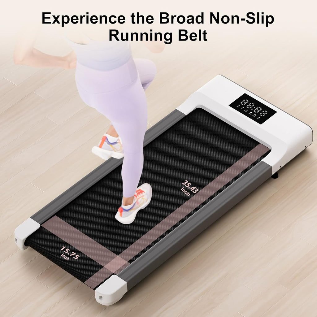 White Portable Walking Treadmill with Remote Control LED Display X75160