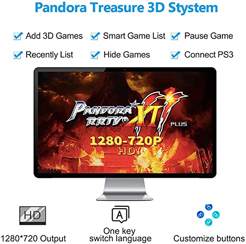 30000 Games Arcade Game Console, 3D Double Stick, 4 Players Online Game A28683