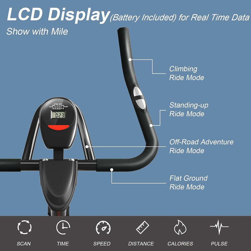 Magnetic Belt Drive Indoor Exercise Cycling Bike with LCD Monitor M583